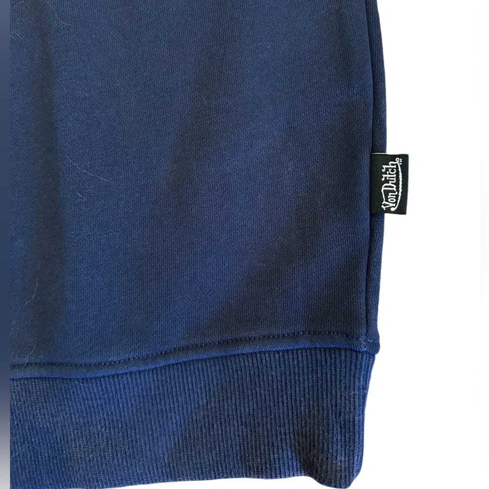 Von Dutch NWT Terry Crew Sweatshirt NAVY size MEDIUM - Picture 5 of 6